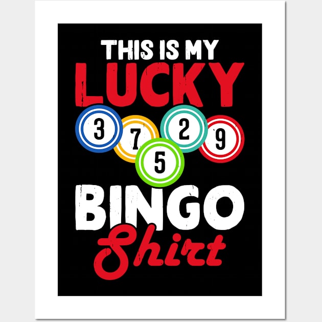 This Is My Lucky Bingo Shirt T shirt For Women Wall Art by Xamgi